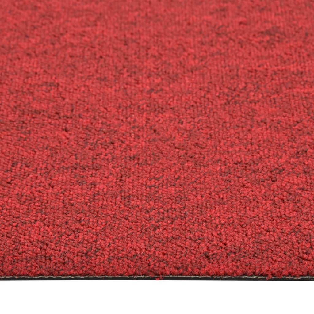 vidaXL Tapijttegels 20 st 5 m² 50x50 cm rood