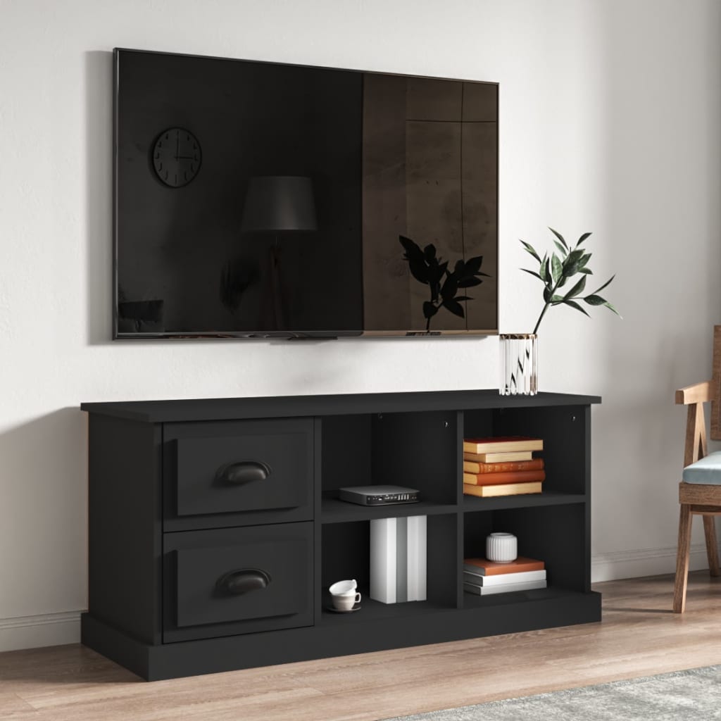 vidaXL Tv-meubel 102x35,5x47,5 cm bewerkt hout zwart