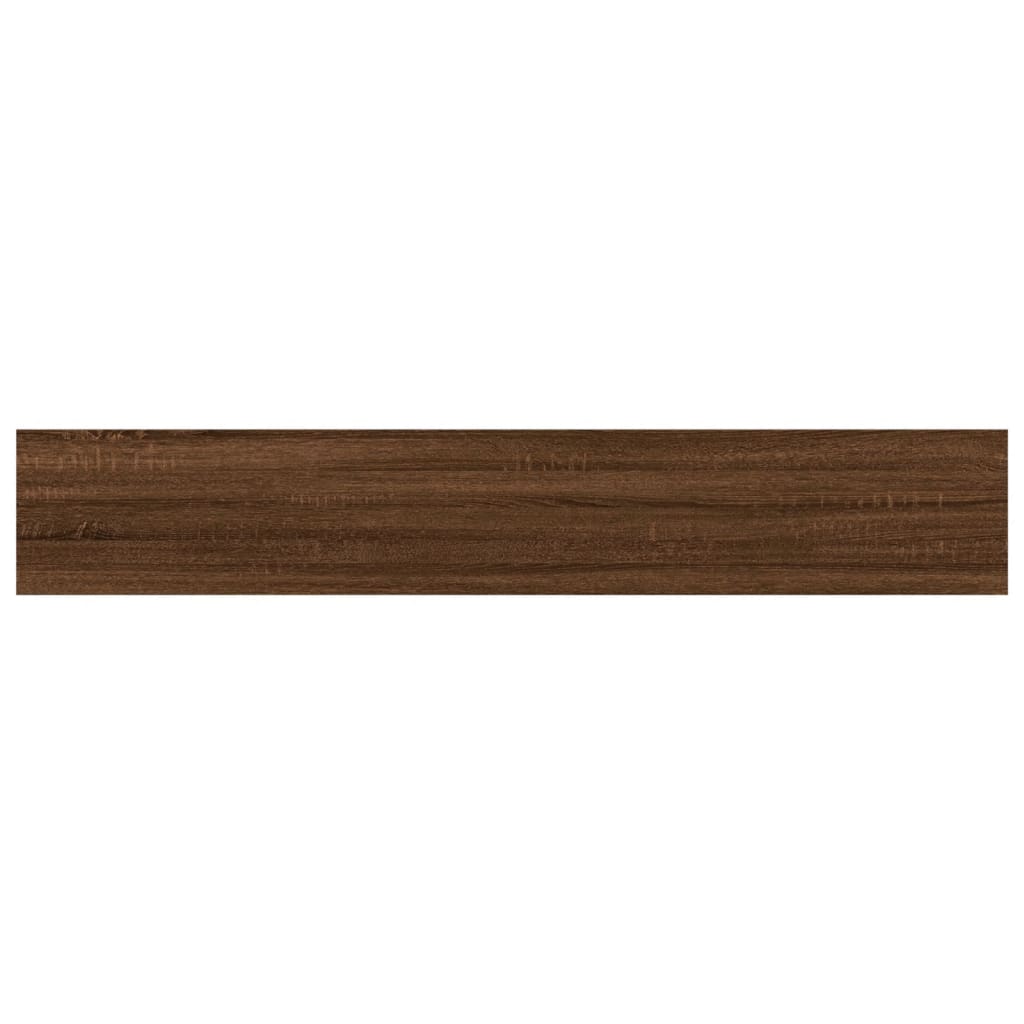 vidaXL Wandschappen 4 st 60x10x1,5 cm bewerkt hout bruineikenkleurig