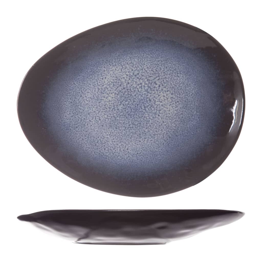 Cosy & Trendy Bord Sapphire 6 st plat ovaal 14,5x11,5 cm saffierblauw