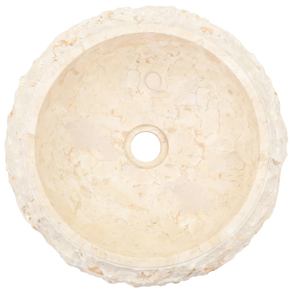 vidaXL Gootsteen 40x12 cm marmer crème