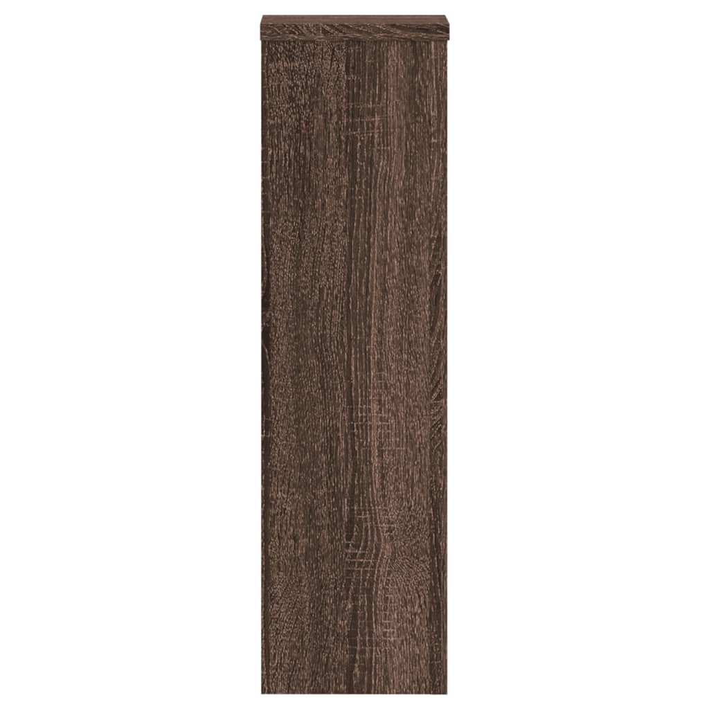 vidaXL Plantenstandaards 2 st 17x17x60 cm bewerkt hout bruin eiken