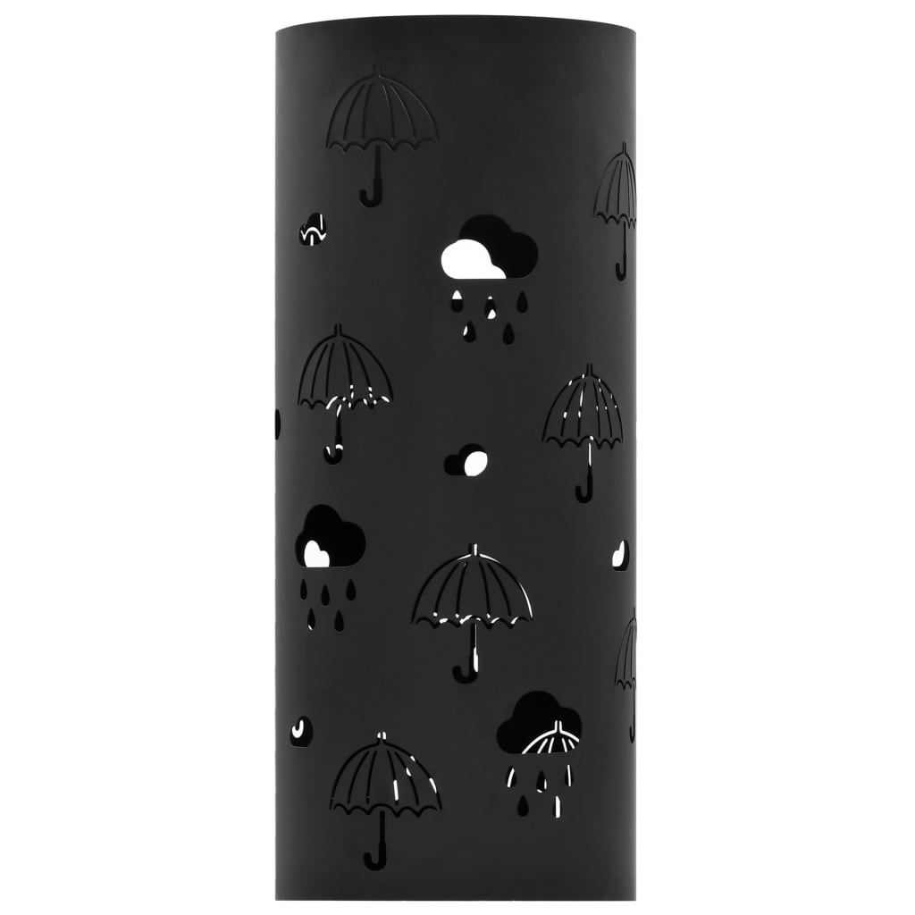 vidaXL Parapluhouder paraplu's staal zwart