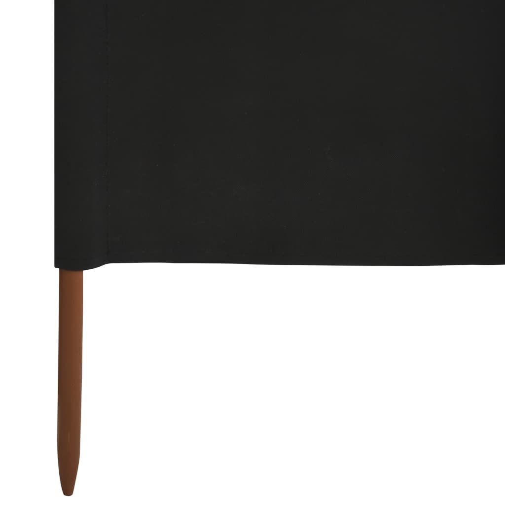vidaXL Windscherm 3-panelen 400x80 cm stof zwart