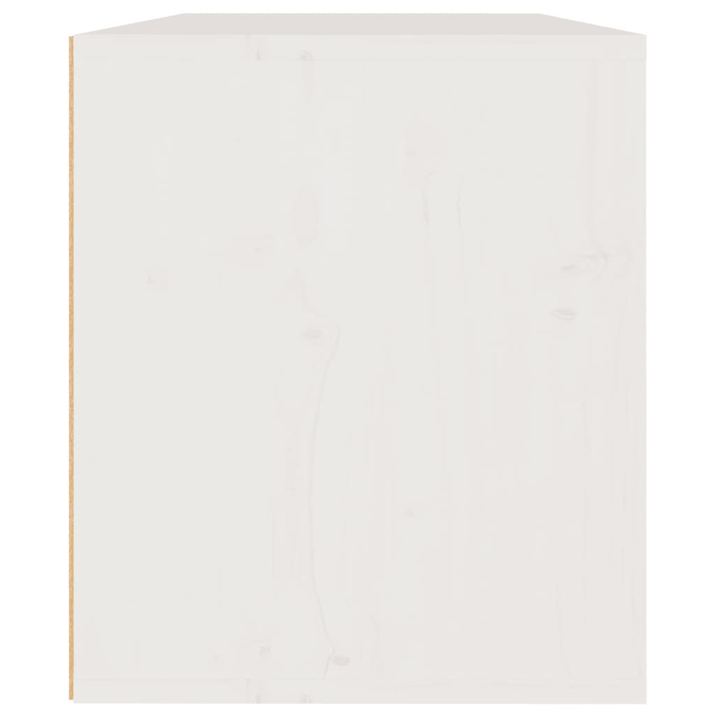 vidaXL Wandkast 60x30x35 cm massief grenenhout wit