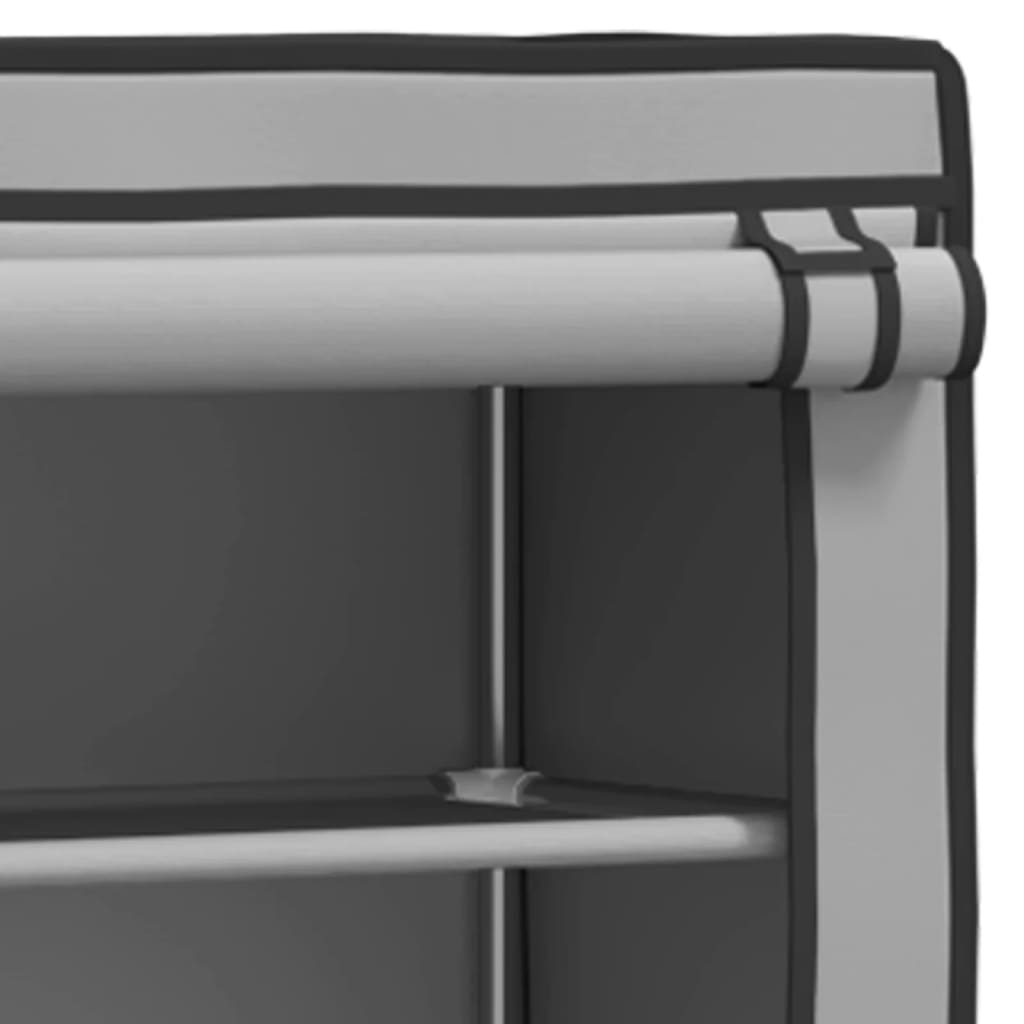 vidaXL Opbergrek voor boven wasmachine 2-laags 71x29,5x170,5 cm grijs