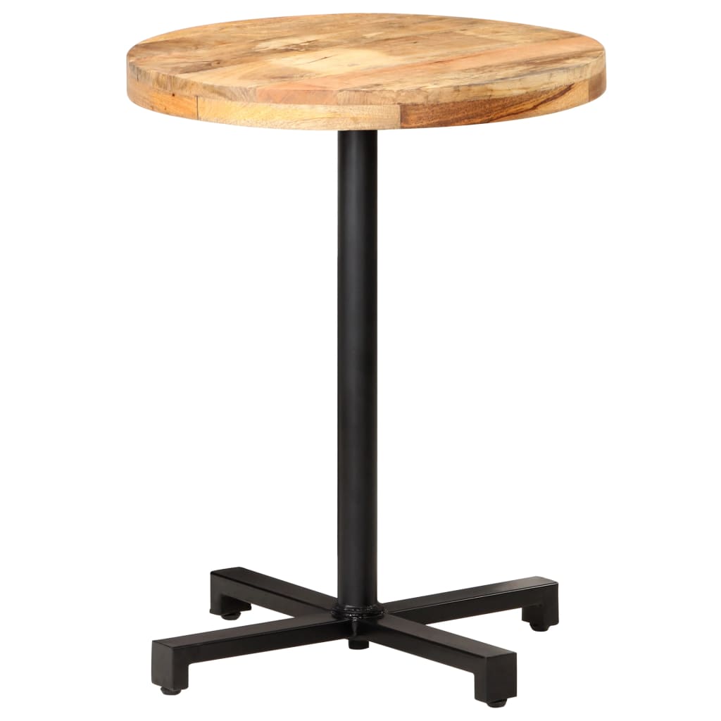 vidaXL Bistrotafel rond Ø60x75 cm ruw mangohout