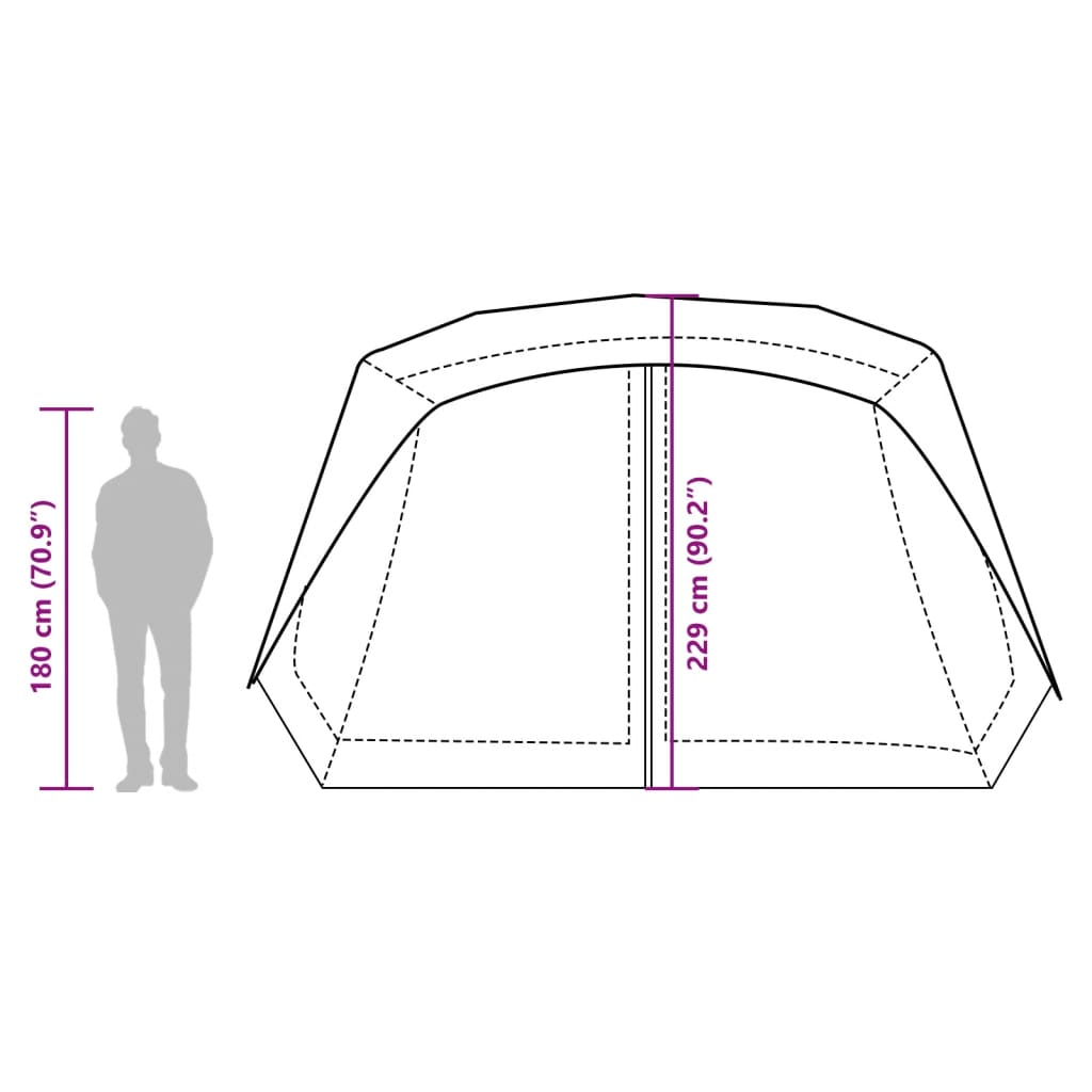 vidaXL Tent 10-persoons waterdicht snelontgrendeling groen