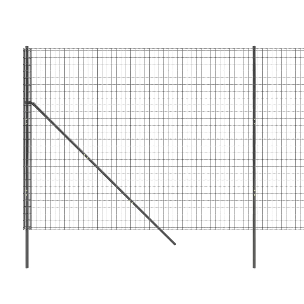 vidaXL Draadgaashek 1,4x10 m gegalvaniseerd staal antracietkleurig