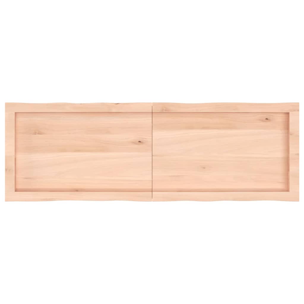 vidaXL Tafelblad natuurlijke rand 120x40x(2-4) cm massief eikenhout