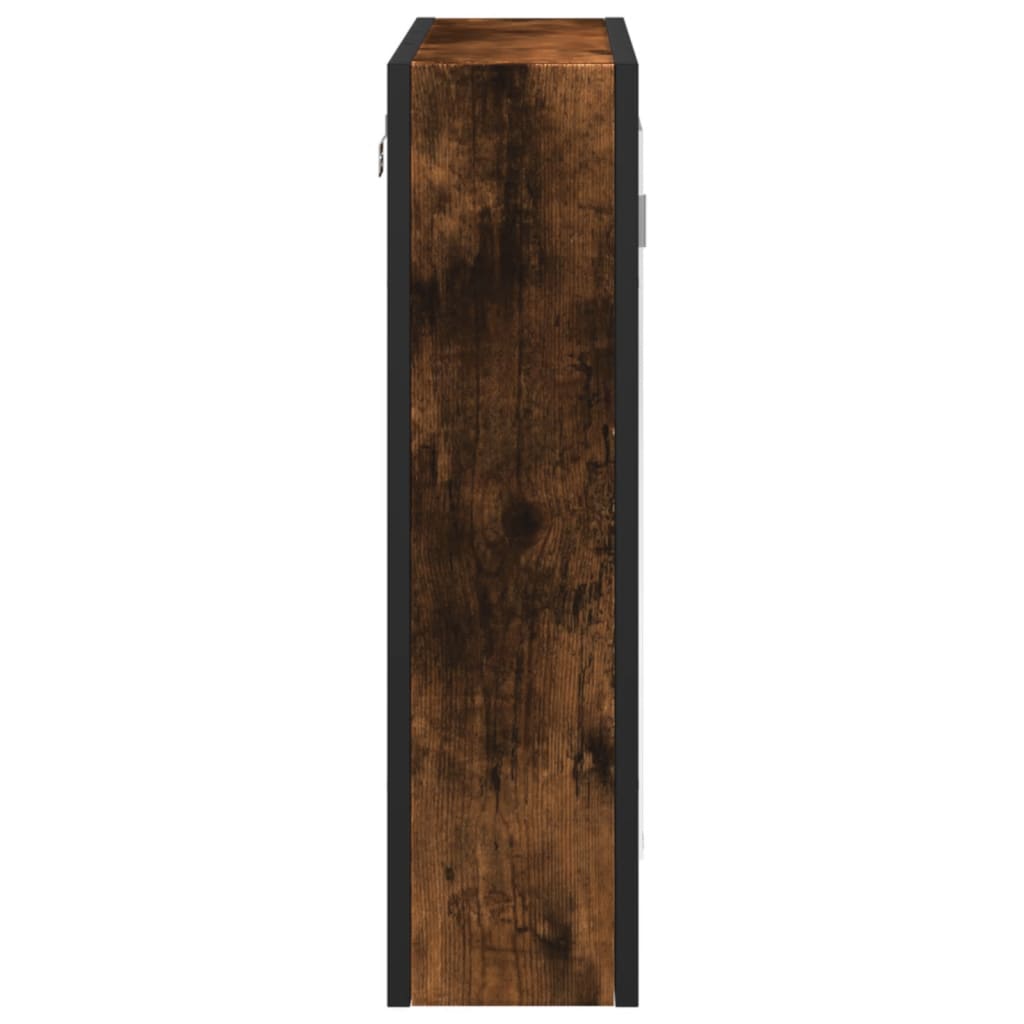 vidaXL Badkamerspiegelkast 60x16x60 cm bewerkt hout gerookt eikenkleur