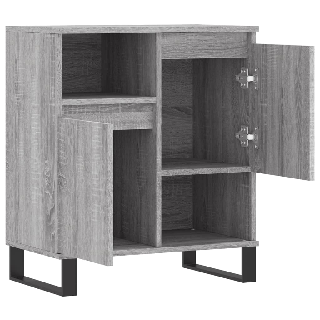 vidaXL Dressoir 60x30x75 cm bewerkt hout grijs sonoma eikenkleurig