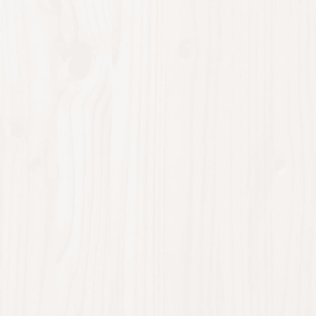 vidaXL Hoofdbord 204x6x82,5 cm massief grenenhout wit