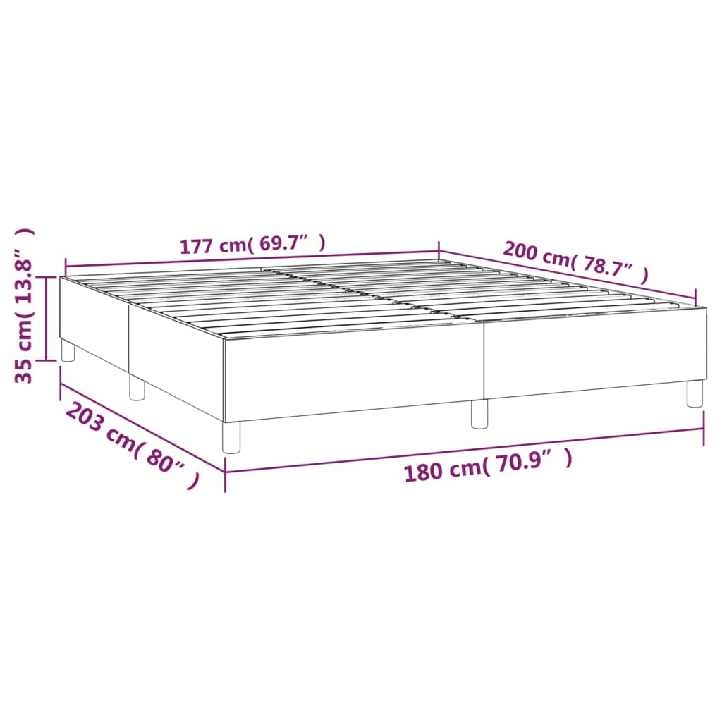 vidaXL Bedframe kunstleer wit 180x200 cm