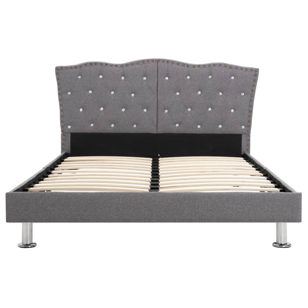 vidaXL Bedframe stof lichtgrijs 140x200 cm