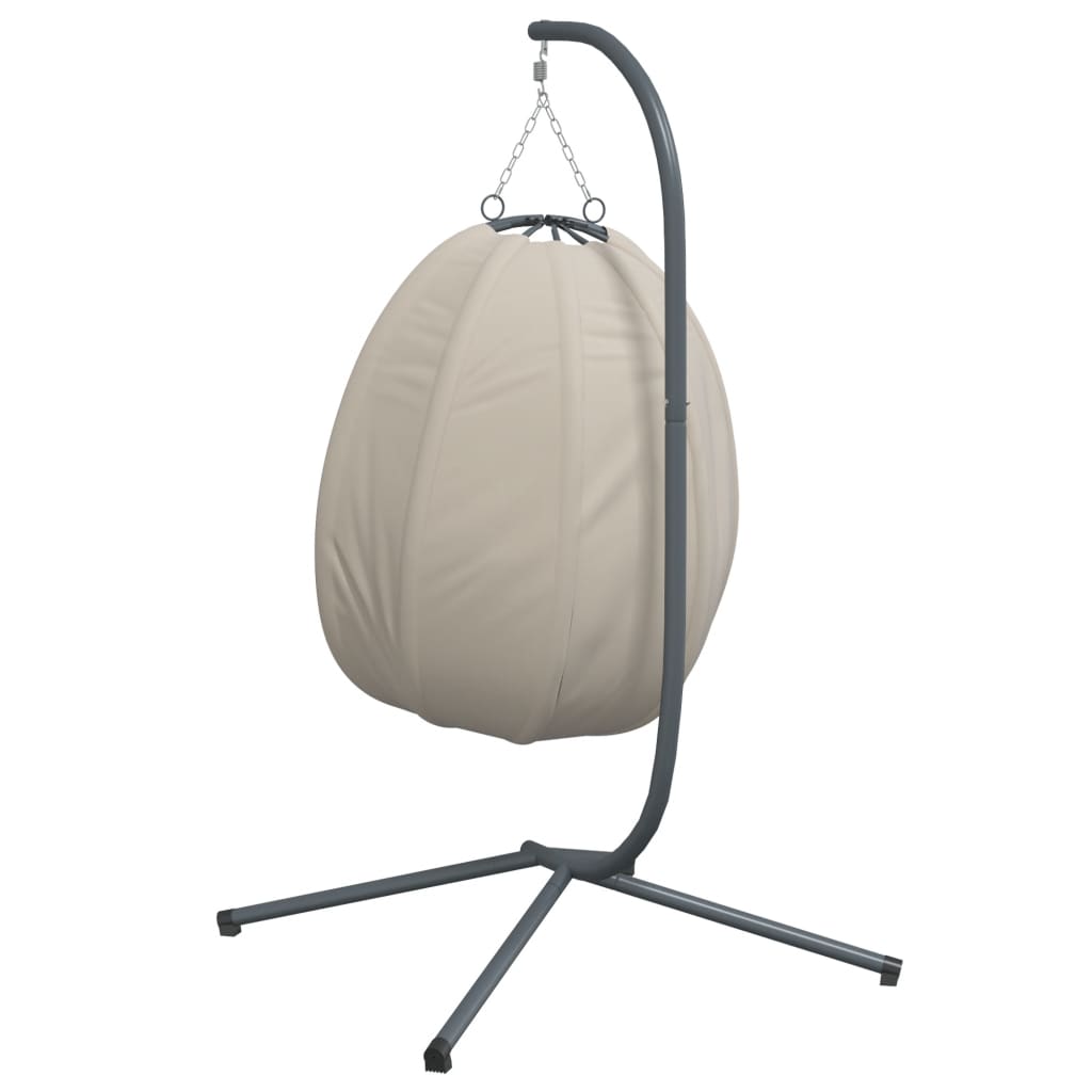 vidaXL Hangstoel met standaard stof en staal beige