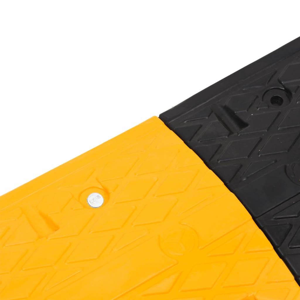 vidaXL Verkeersdrempel 226x32,5x4 cm rubber geel en zwart