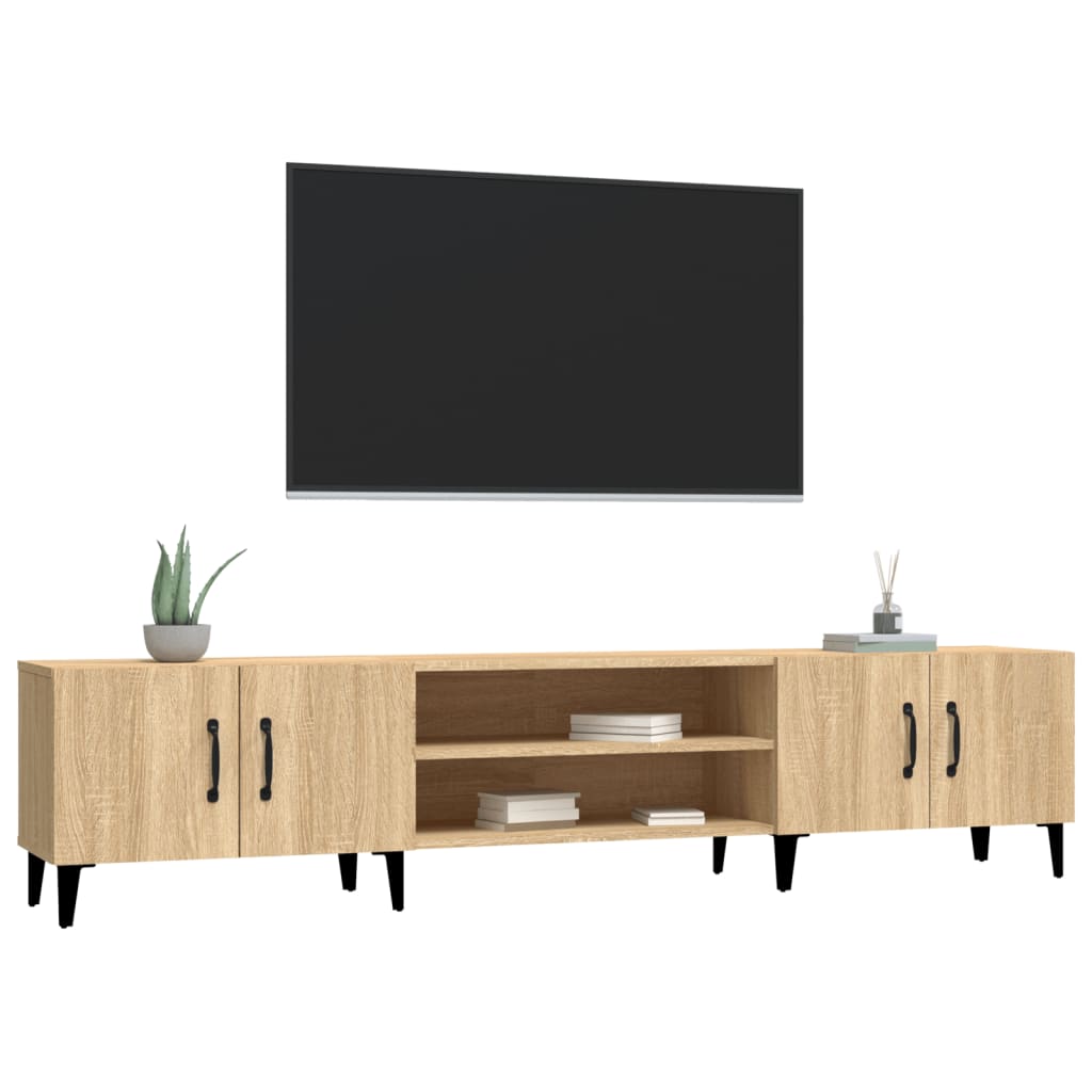 vidaXL Tv-meubel 180x31,5x40 cm bewerkt hout sonoma eikenkleurig