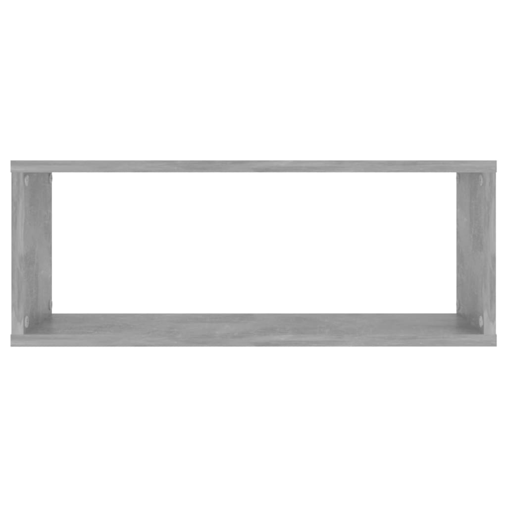 vidaXL Wandschappen kubus 2 st 60x15x23 cm bewerkt hout betongrijs