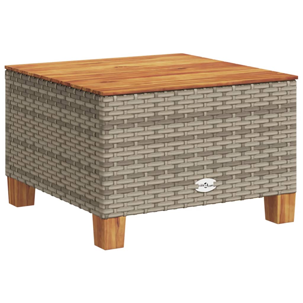 vidaXL 6-delige Loungeset met kussens poly rattan grijs