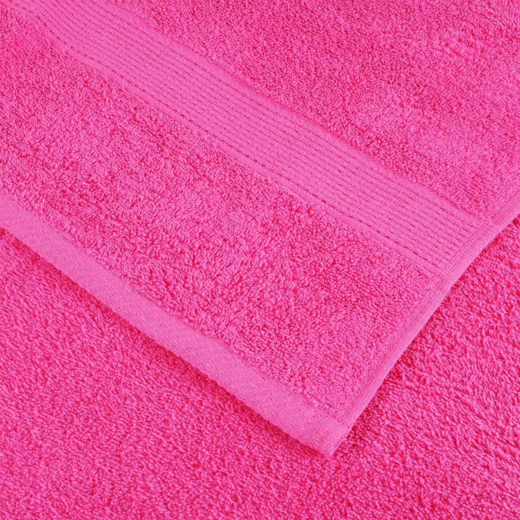 vidaXL 8-delige Handdoekenset 600 g/m² 100% katoen roze