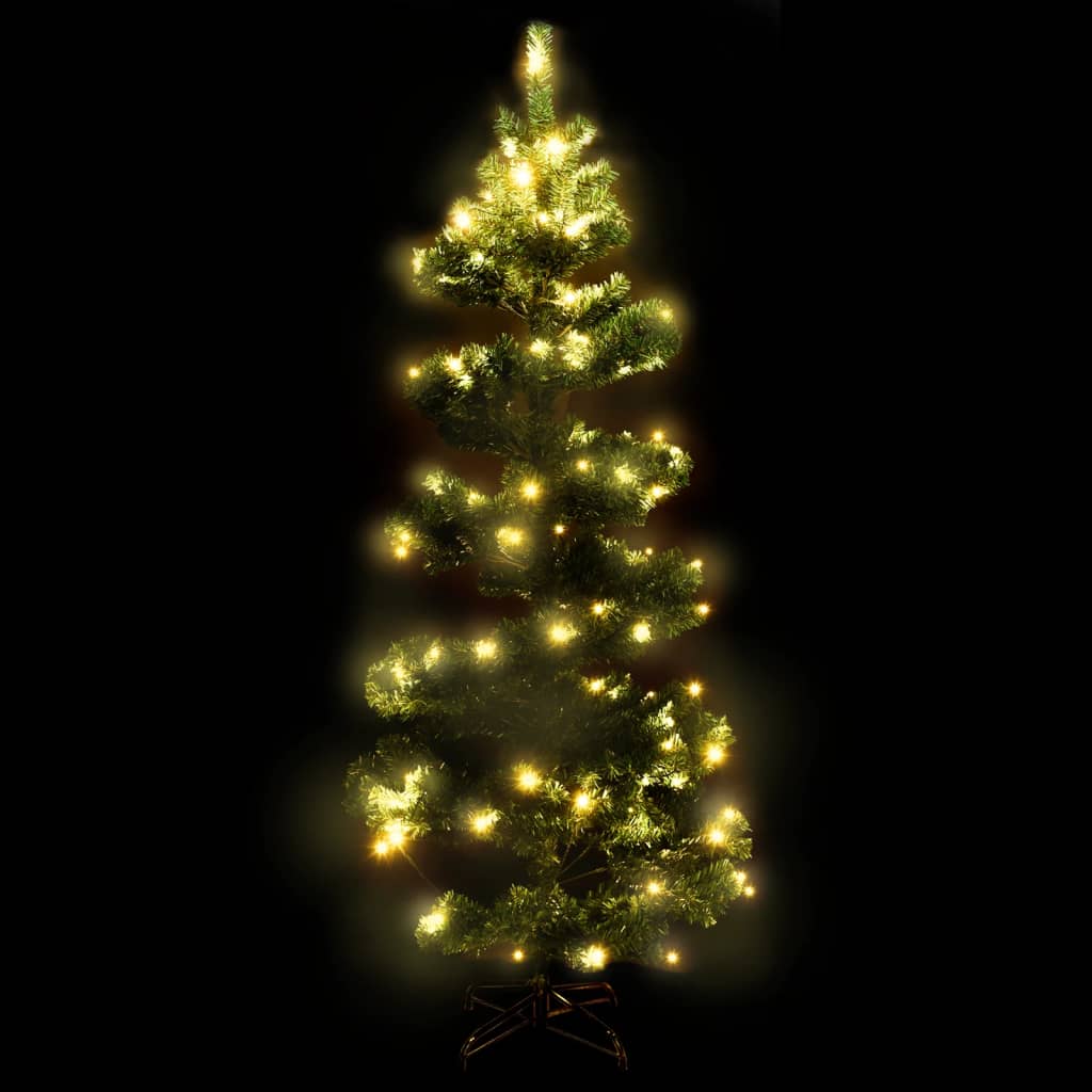 vidaXL Kunstkerstboom met verlichting en standaard 180 cm PVC groen