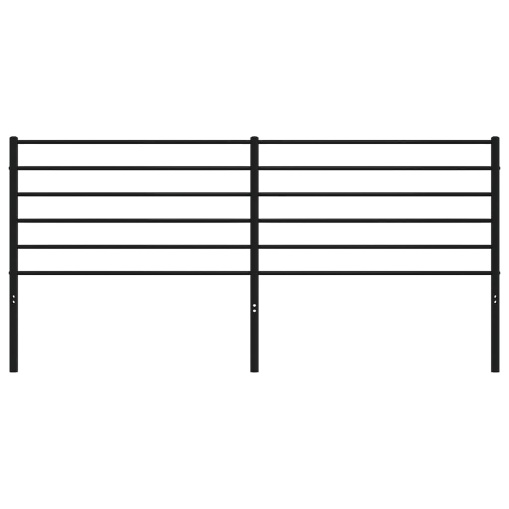 vidaXL Hoofdbord metaal zwart 200 cm