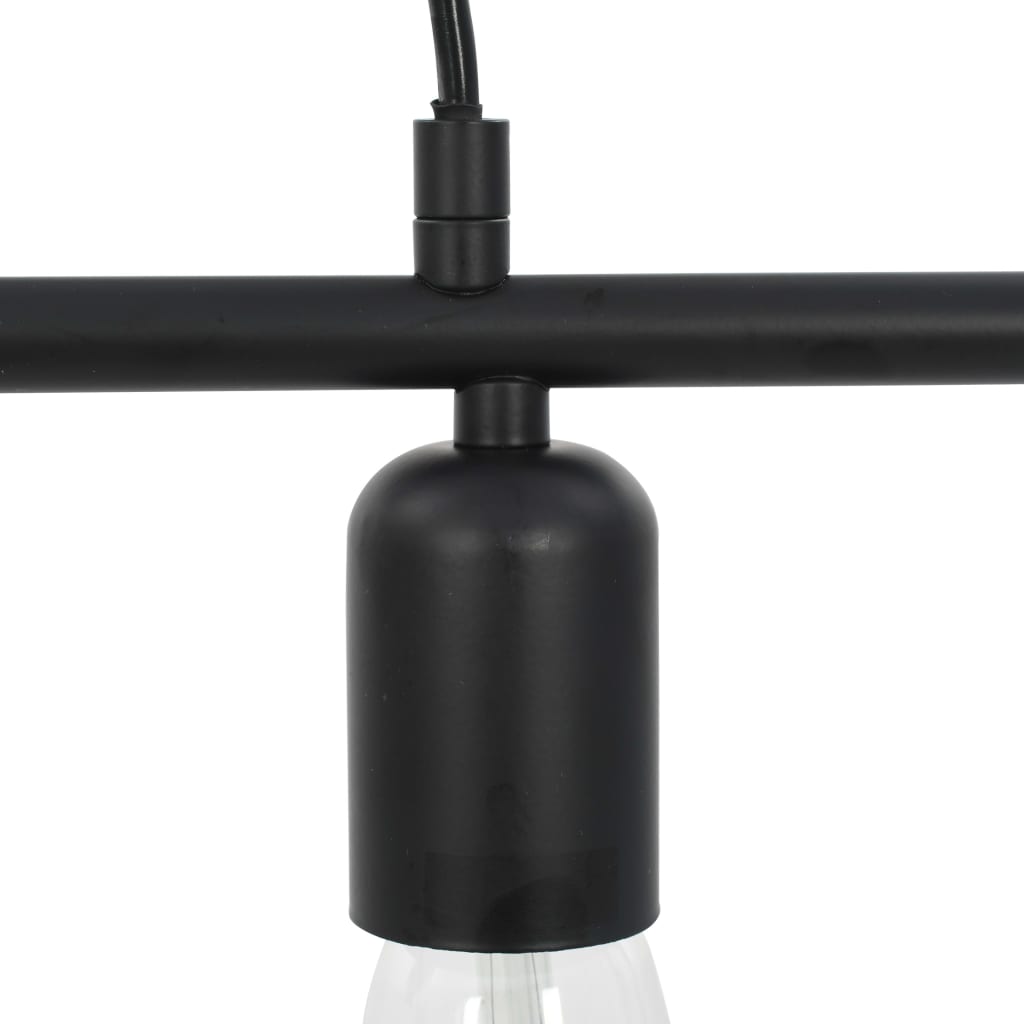vidaXL Plafondlamp met filament peren 2 W E27 80 cm zwart