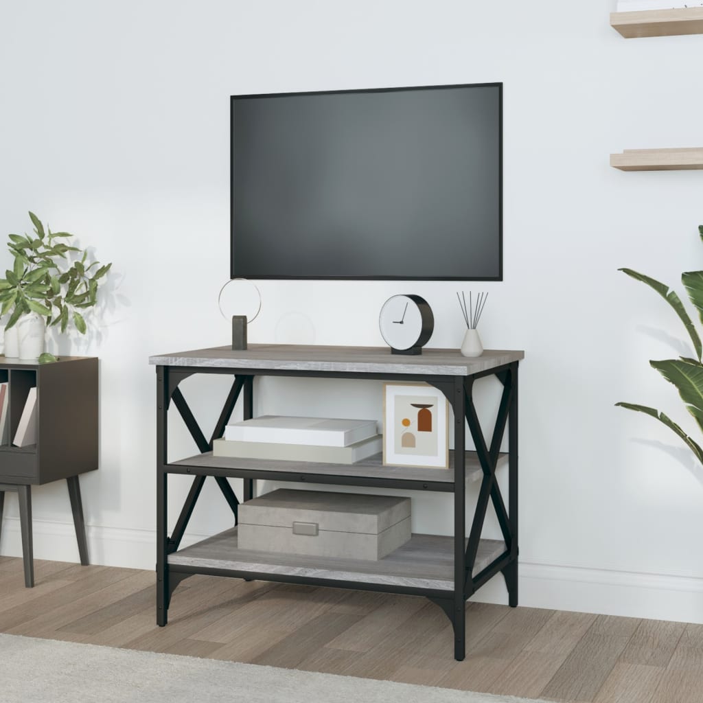 vidaXL Tv-meubel 60x40x50 cm bewerkt hout grijs sonoma eikenkleurig