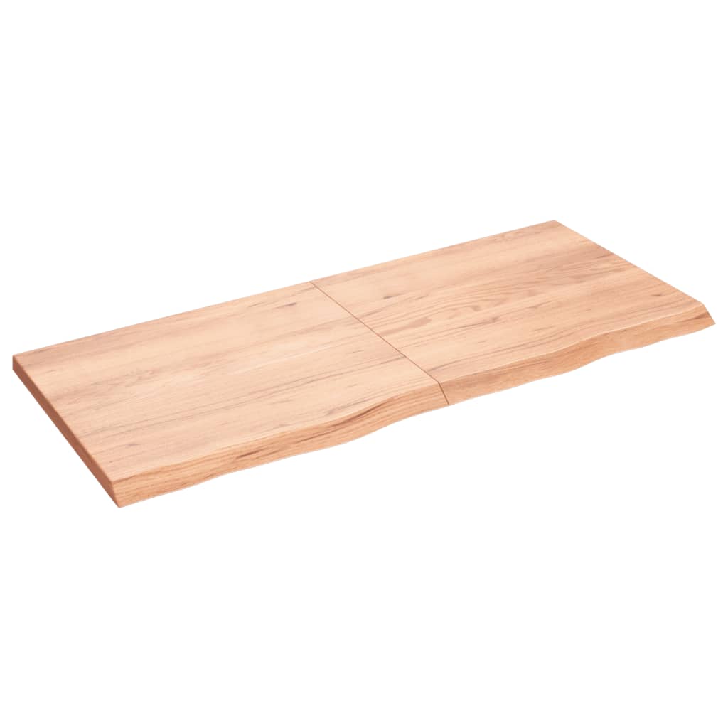 vidaXL Wandschap 140x60x(2-4)cm behandeld massief eikenhout lichtbruin