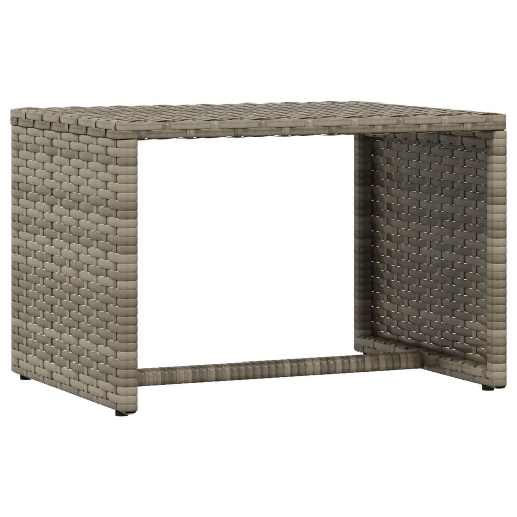 vidaXL Ligbed met tafel 1 st poly rattan grijs