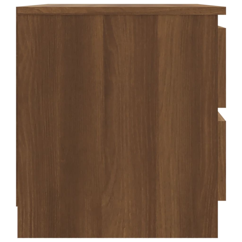vidaXL Nachtkastje 50x39x43,5 cm bewerkt hout bruin eikenkleur