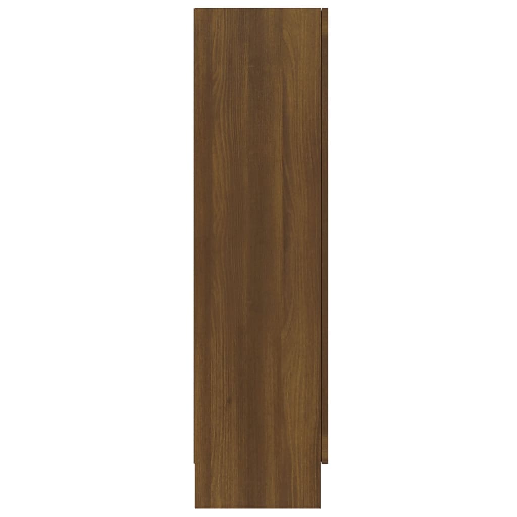 vidaXL Vitrinekast 82,5x30,5x115 cm bewerkt hout bruineikenkleurig