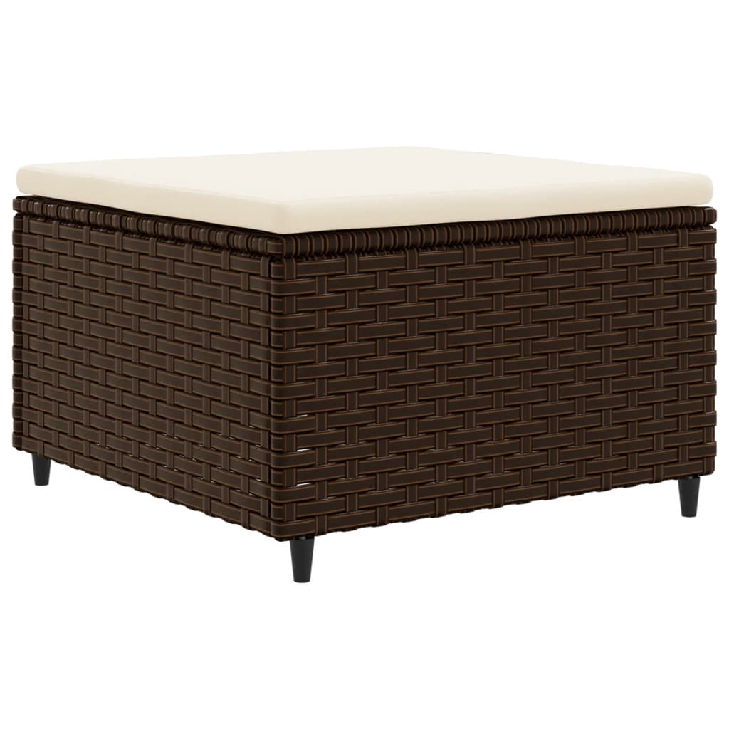 vidaXL 6-delige Loungeset met kussens poly rattan bruin