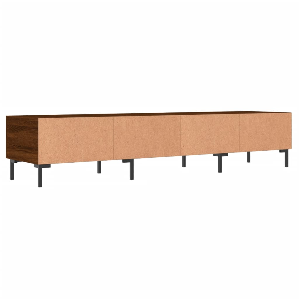 vidaXL Tv-meubel 150x36x30 cm bewerkt hout bruin eikenkleur