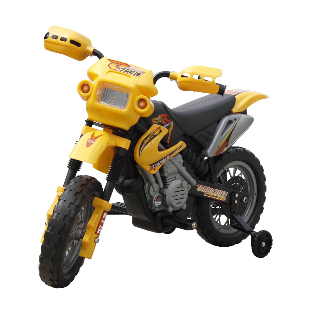 vidaXL Kindermotor geel en zwart