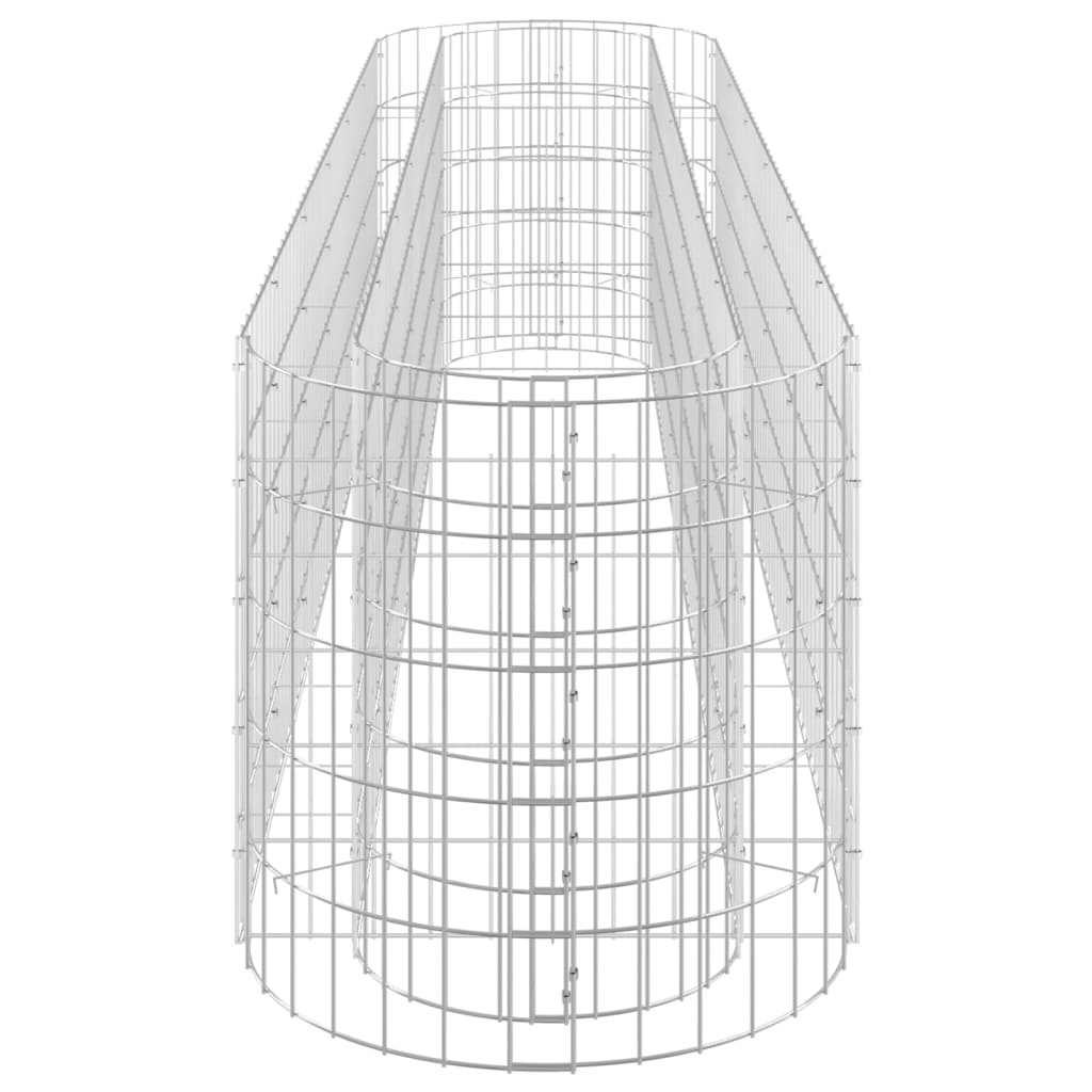 vidaXL Gabion plantenbak verhoogd 260x50x50 cm gegalvaniseerd ijzer