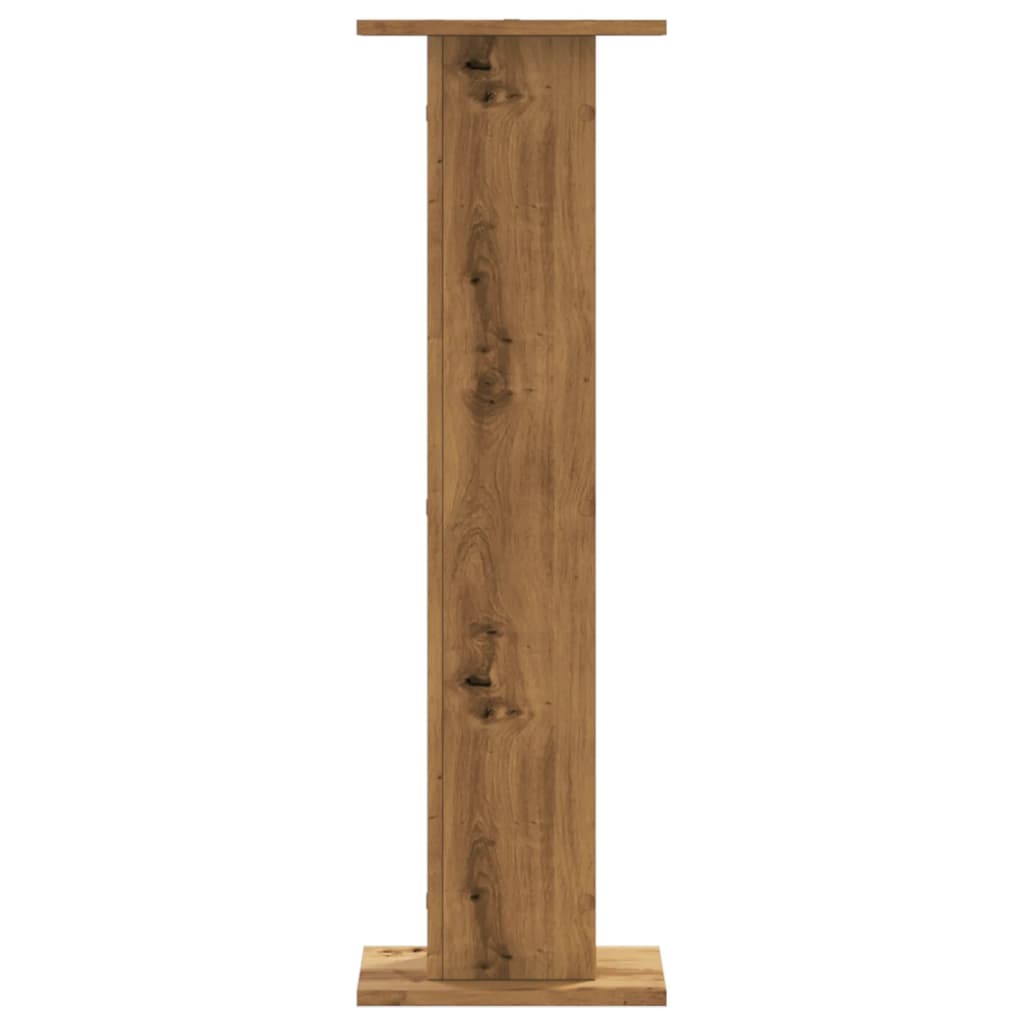 vidaXL Speakerstandaards 2 st 30x30x95 cm hout artisanaal eikenkleurig