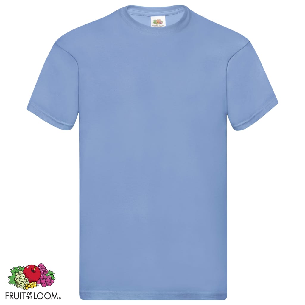 Fruit of the Loom T-shirts Original 5 st L katoen lichtblauw