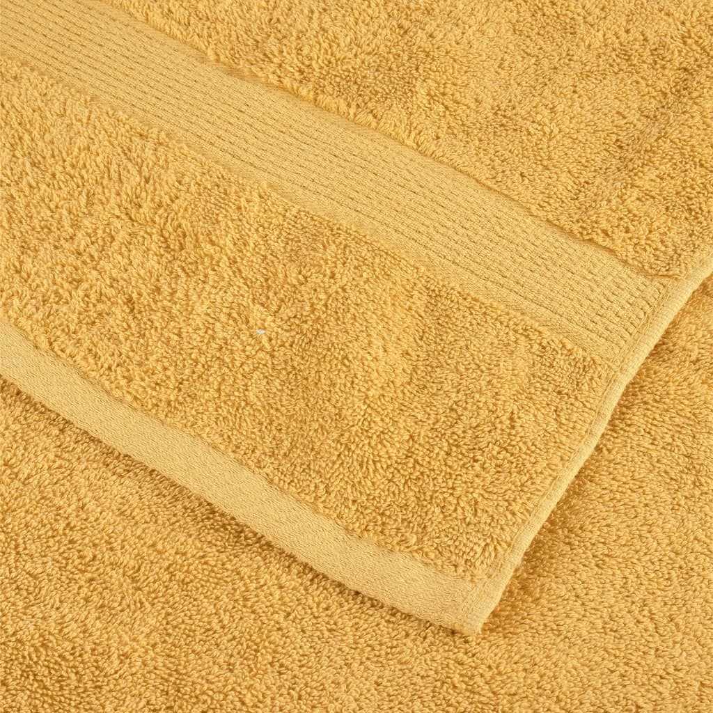 vidaXL 8-delige Handdoekenset 600 g/m² 100% katoen goudkleurig