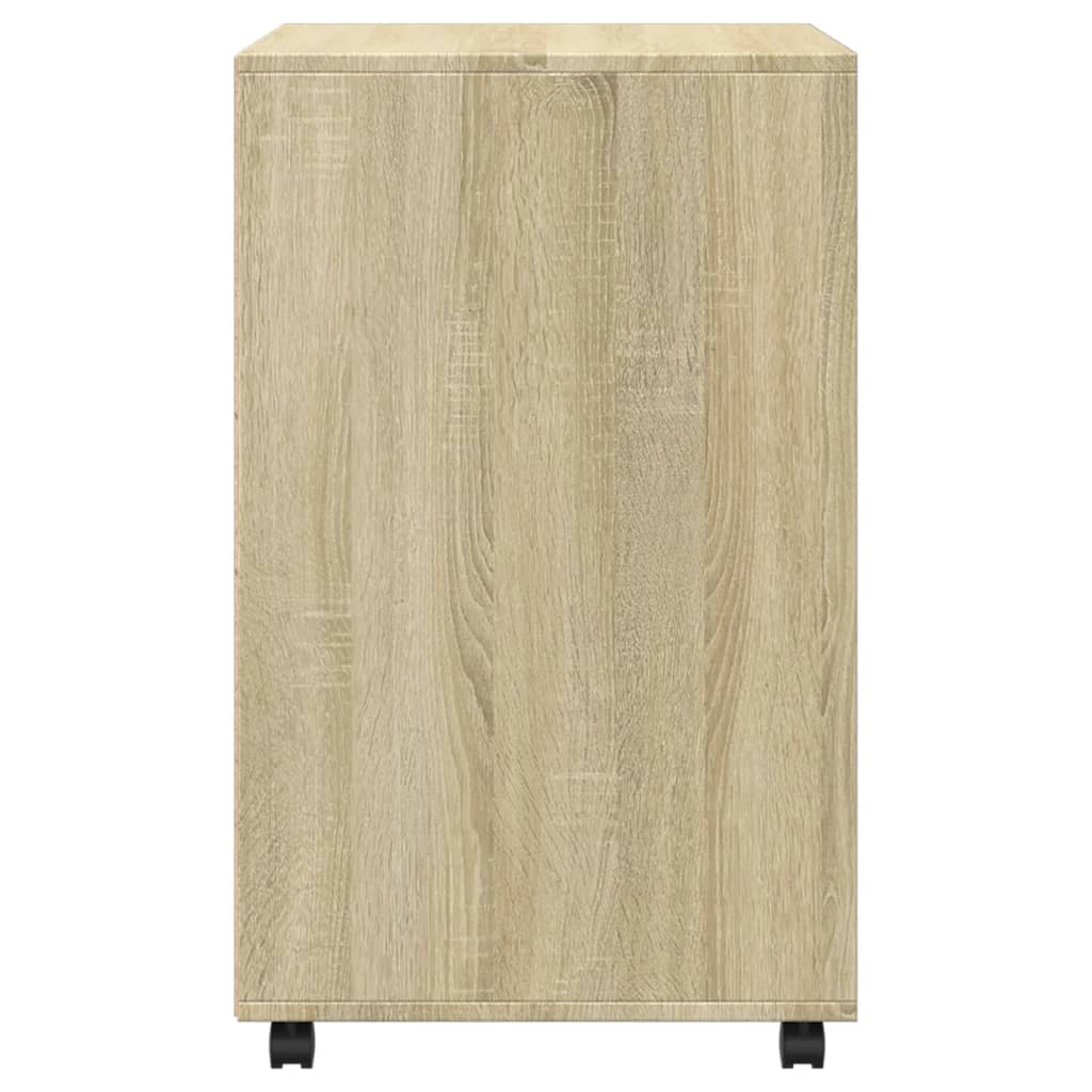 vidaXL Rolkast 60x48x81 cm bewerkt hout sonoma eikenkleurig