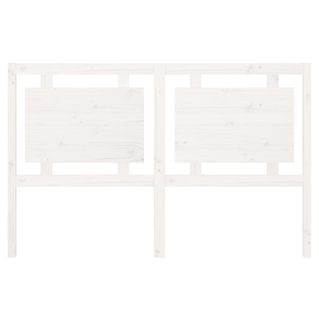 vidaXL Hoofdbord 155,x4x100 cm massief grenenhout wit