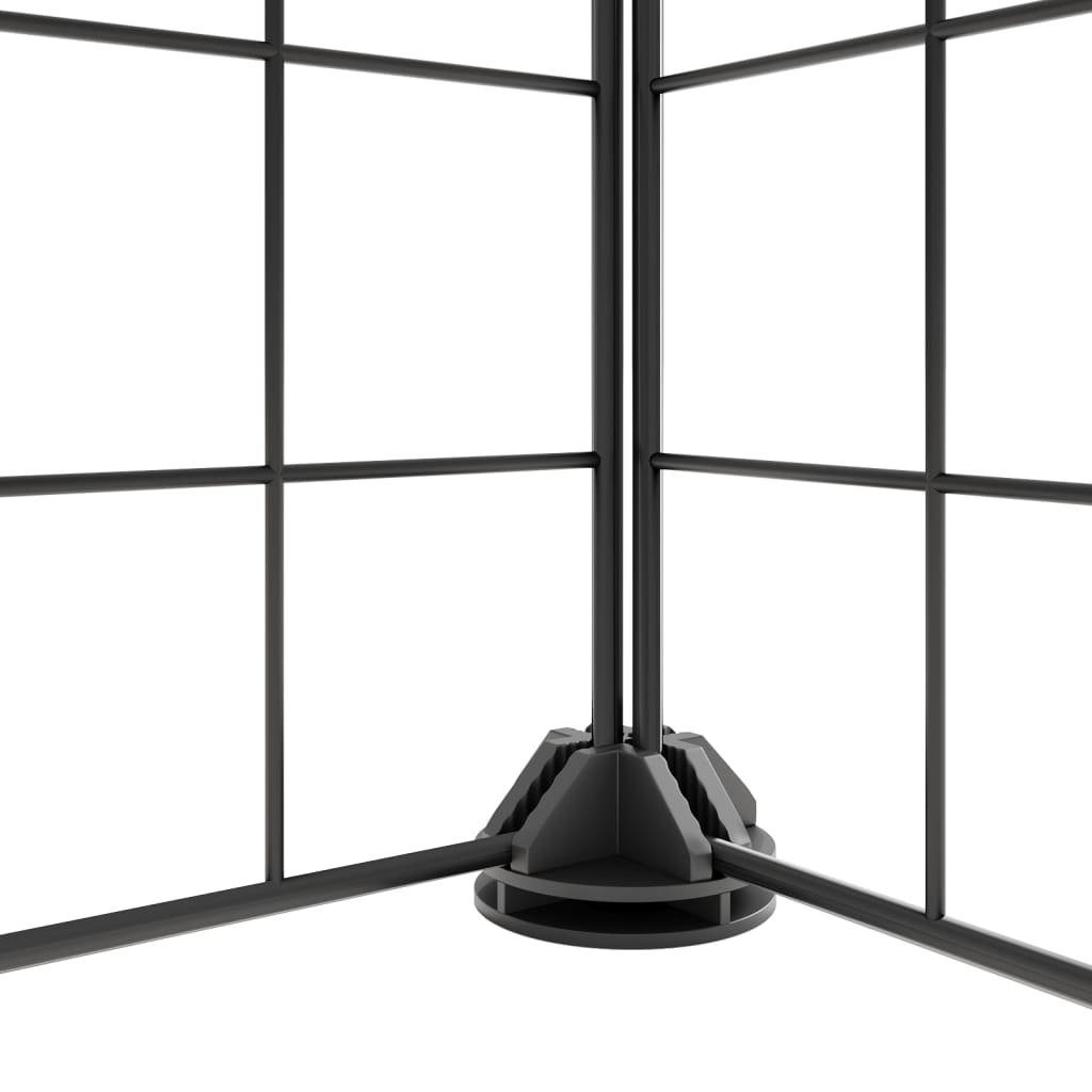 vidaXL Huisdierenkooi met deur 60 panelen 35x35 cm staal zwart