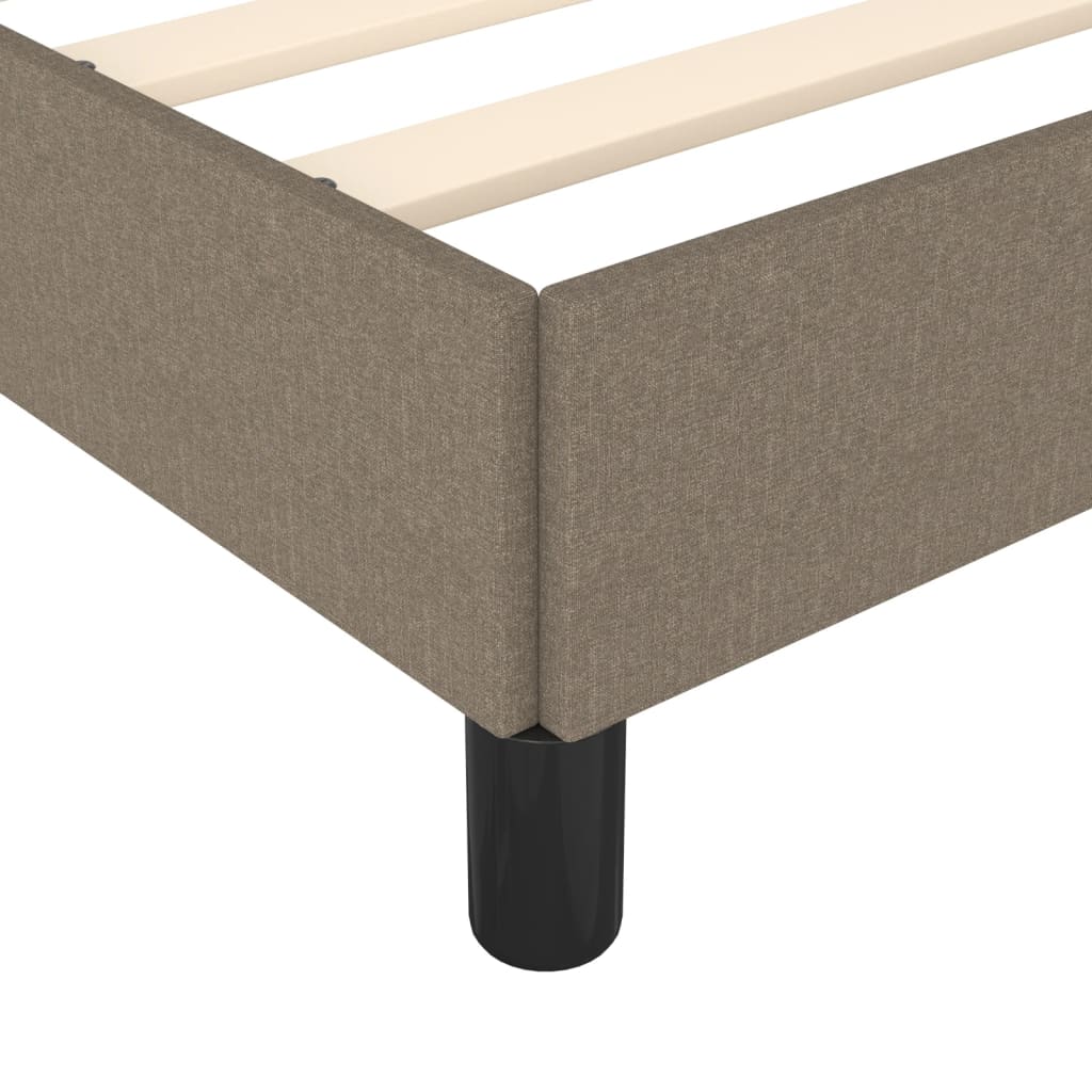 vidaXL Bedframe zonder matras stof taupe 180x200 cm