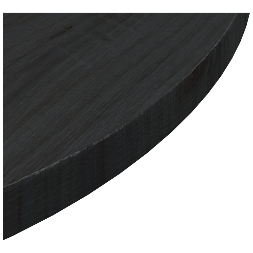 vidaXL Tafelblad Ø60x2,5 cm massief grenenhout zwart
