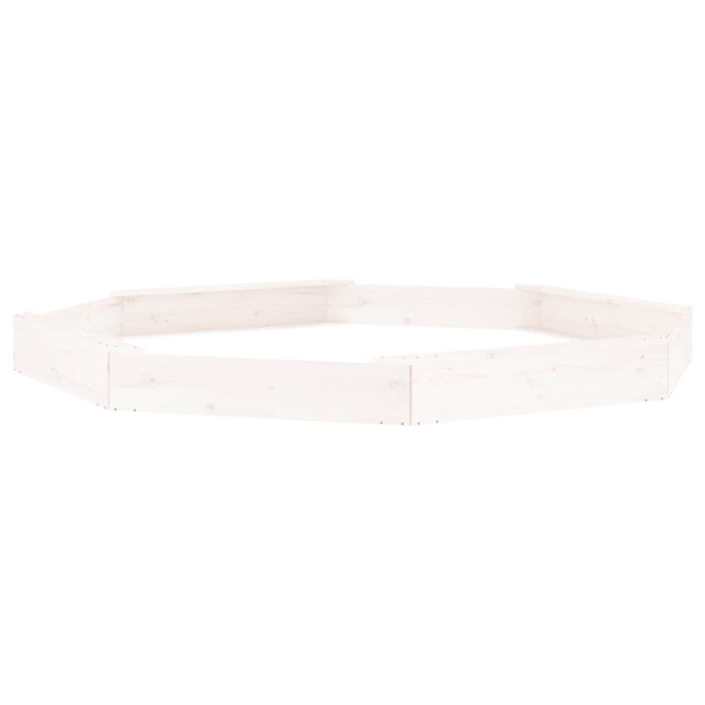 Outsunny zandbak met deksel Achthoekige massief houten zandbak Bodemloos ontwerp voor kinderen 3-8 jaar 139,5 x 139,5 x 21,5 cm