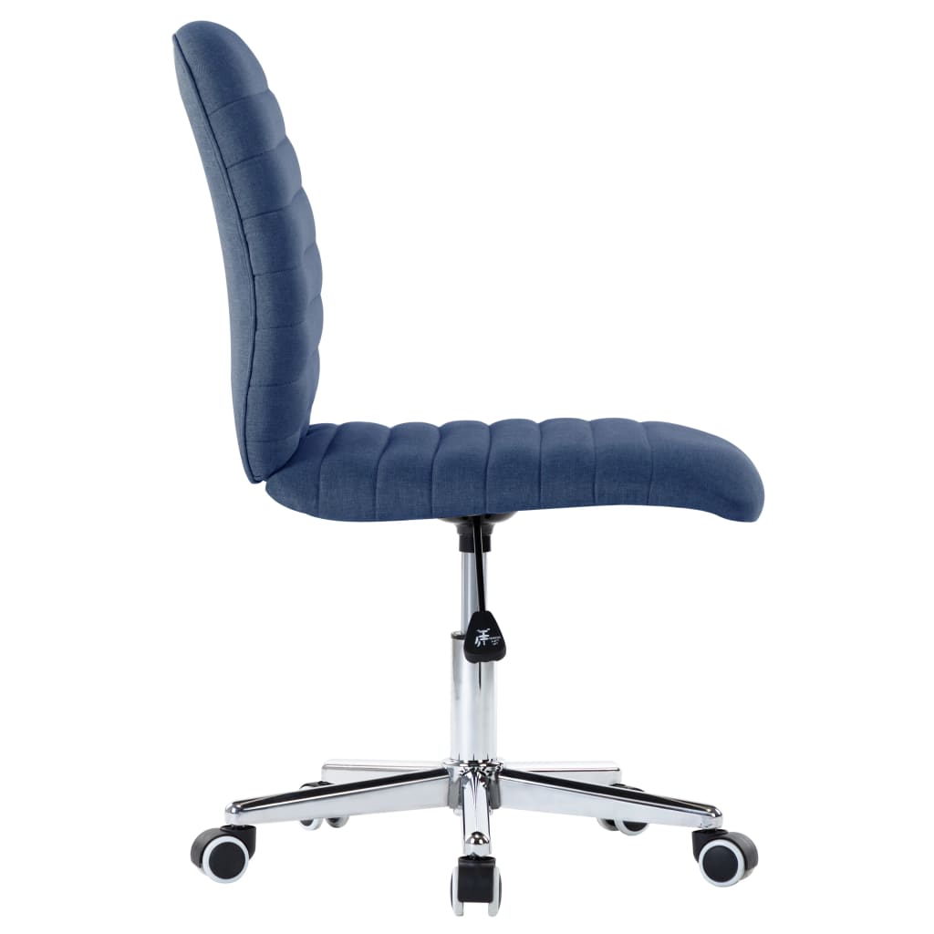 vidaXL Eetkamerstoelen 2 st stof blauw