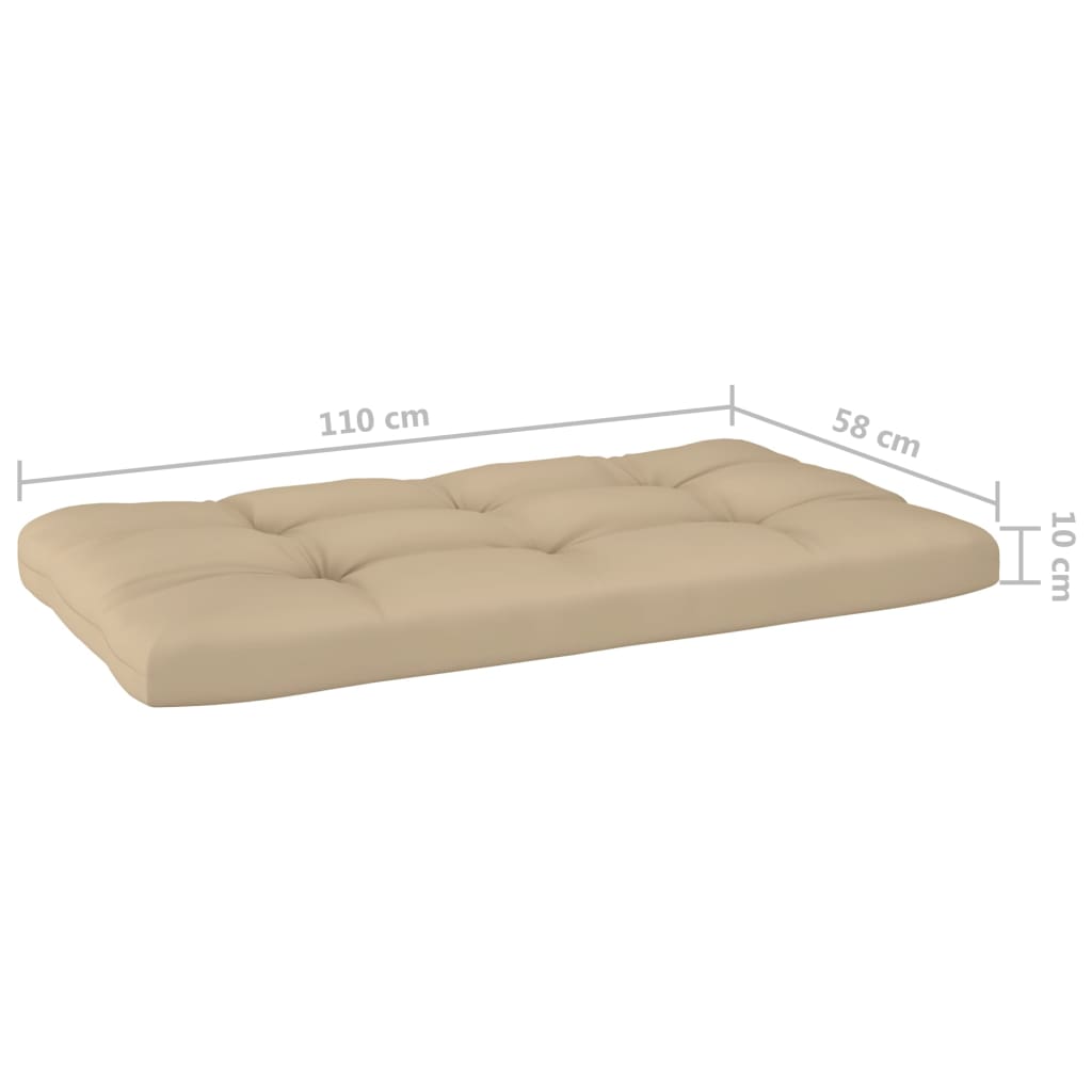 vidaXL 4-delige Loungeset pallet met kussens wit geïmpregneerd hout
