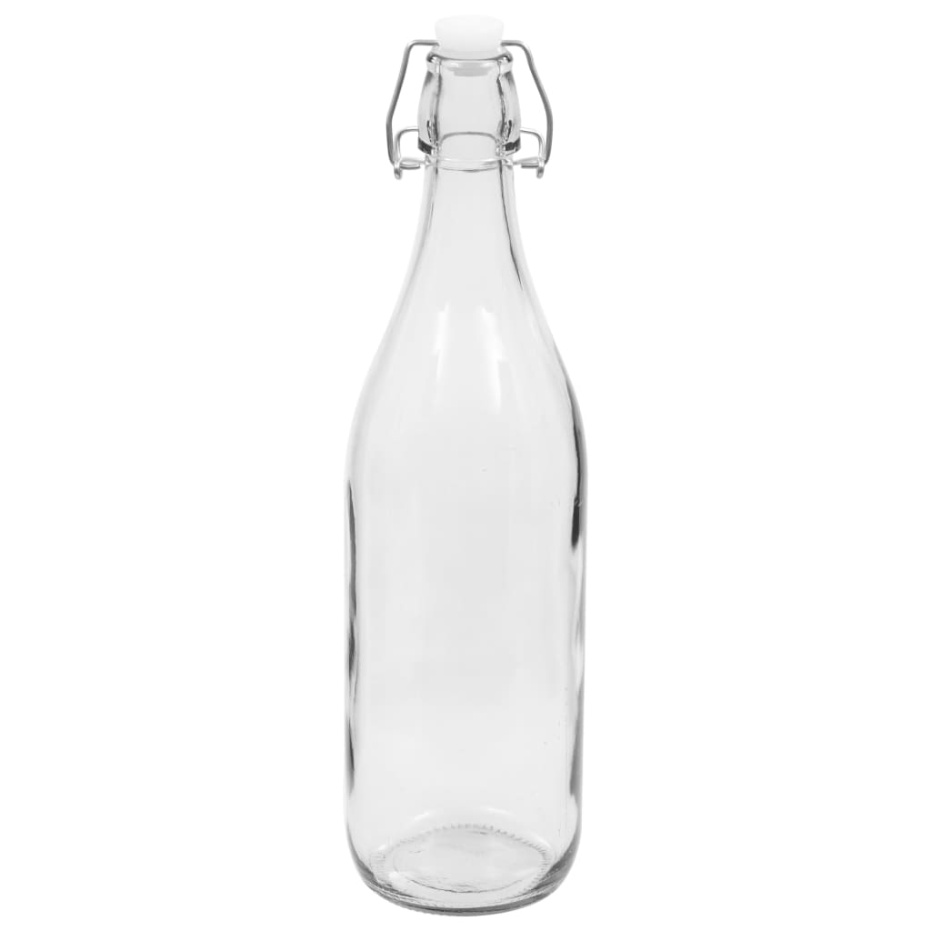 vidaXL Flessen met beugelsluiting 24 st 1 L glas