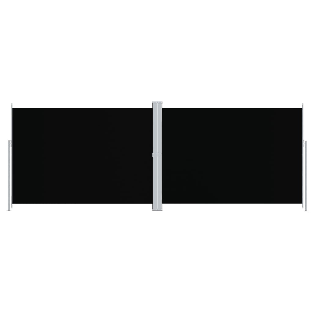 vidaXL Windscherm uittrekbaar 220x600 cm zwart